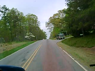 Truck Pulls To Right For Fire Engine